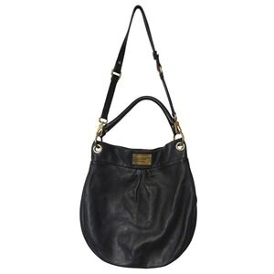 MARC BY MARC JACOBS Classic Q Hillier Black Leather Hobo Shoulder Bag